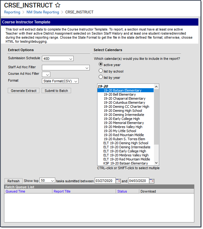 Screenshot of Course Instructor Template Editor.