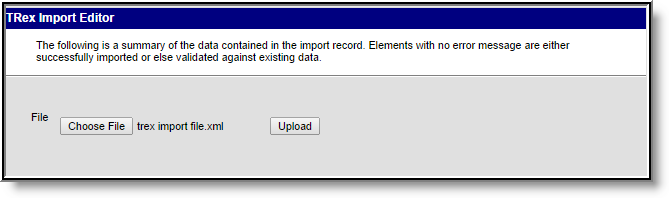 Screenshot showing selected xml file.