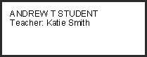 Screenshot of an example of a roster label with student and teacher name.  