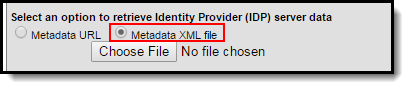 Screenshot of metadata XLM