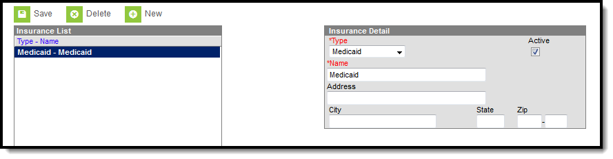 Screenshot of the Medicaid insurance providers tool.