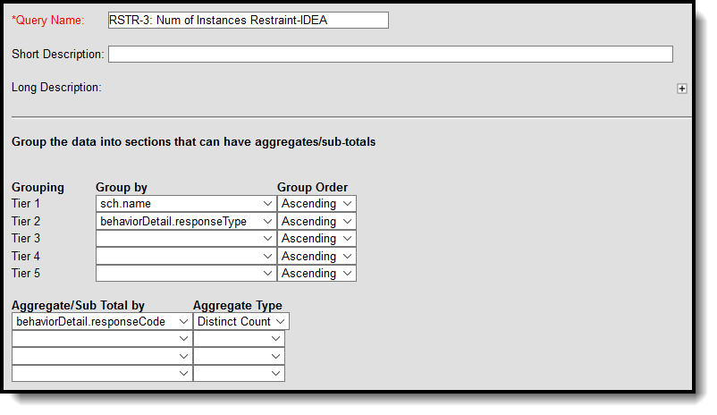 Screenshot of filter for IDEA students.