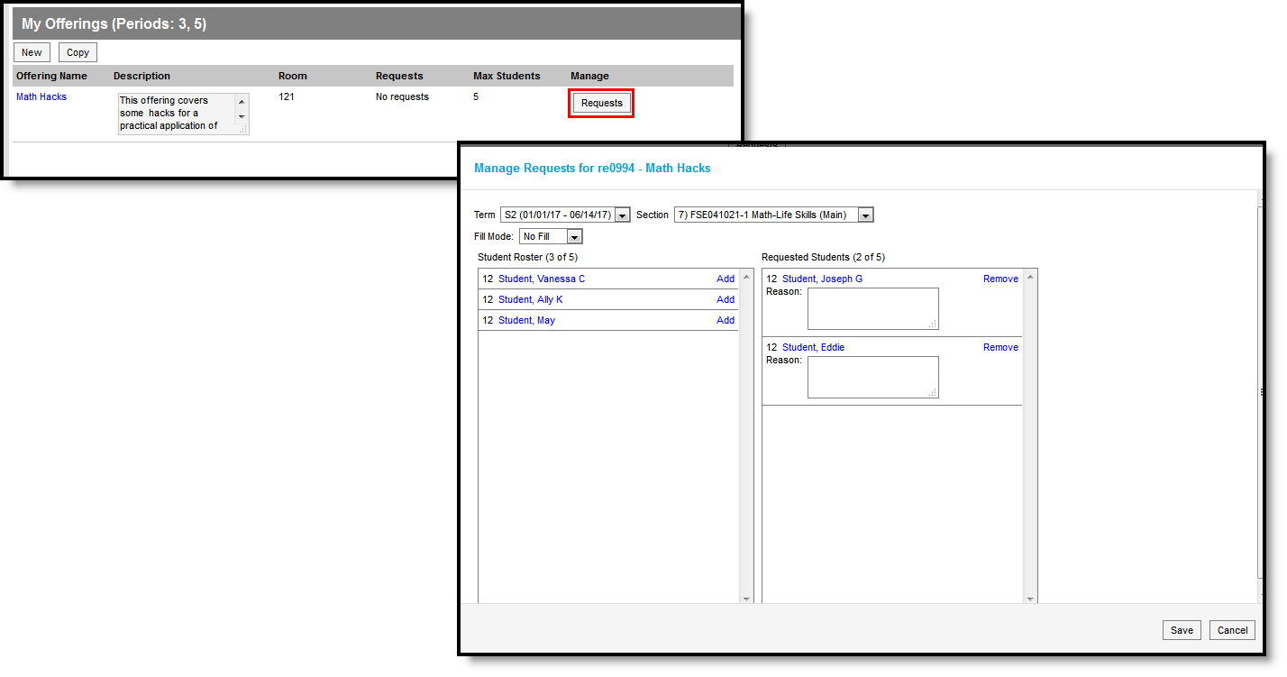 Screenshot of Manage Responsive Day Offerings