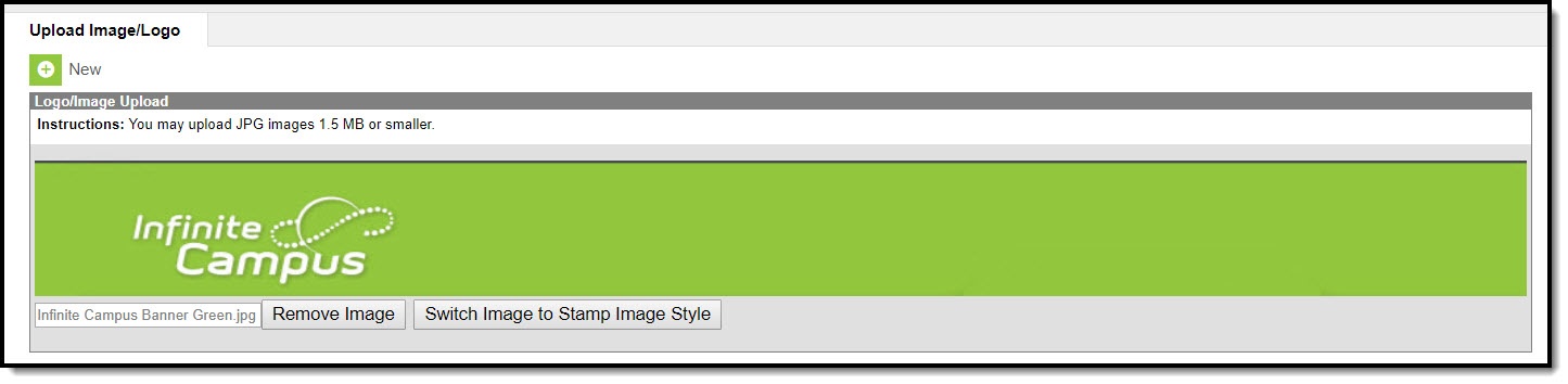 Screenshot of Upload Image/Logo editor