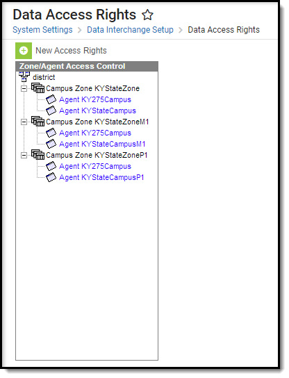 Screenshot of Data Access Rights.