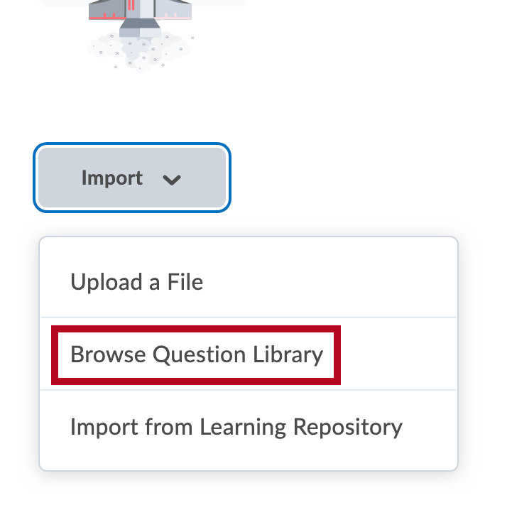 Identifies Browse Question Library link