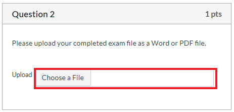 image shows Choose a File box