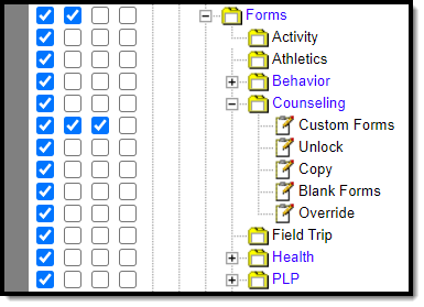 Screenshot showing tool rights necessary for eSignature