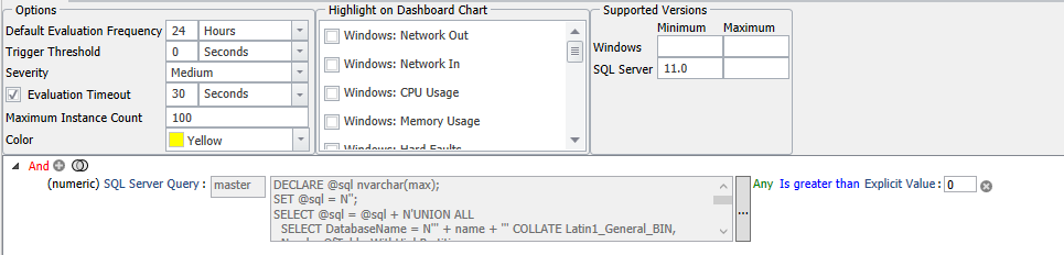 SQL Sentry Advisory Conditions Tables Approaching Maximum Number of Table Partitions example