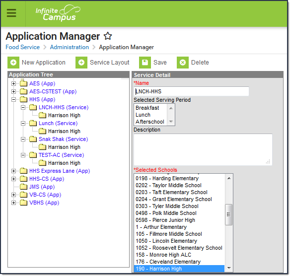 Screenshot of the Application Manager.