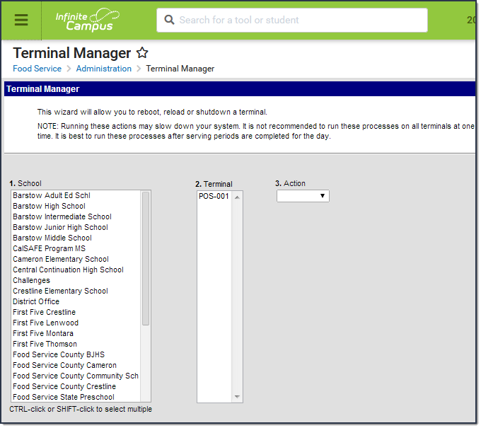 Screenshot of Terminal Manager.
