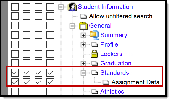 Screenshot highlighting the tool rights needed to access this tool (in the classic view of Campus)