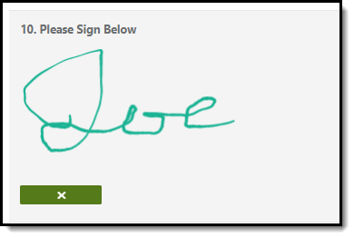 example of a signature pad within a survey