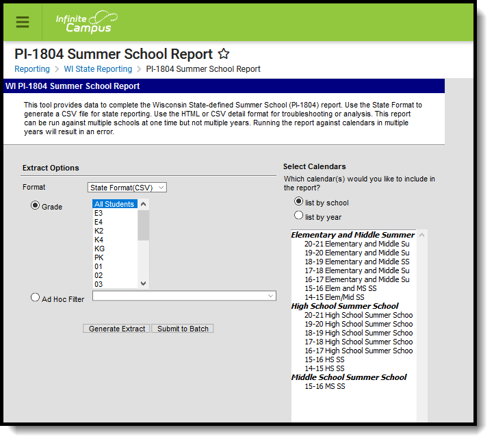 Screenshot of PI-1804 Summer School Report.