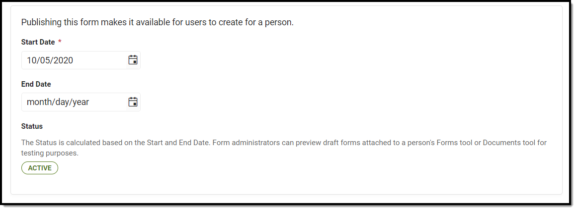 Image showing how to publish a form