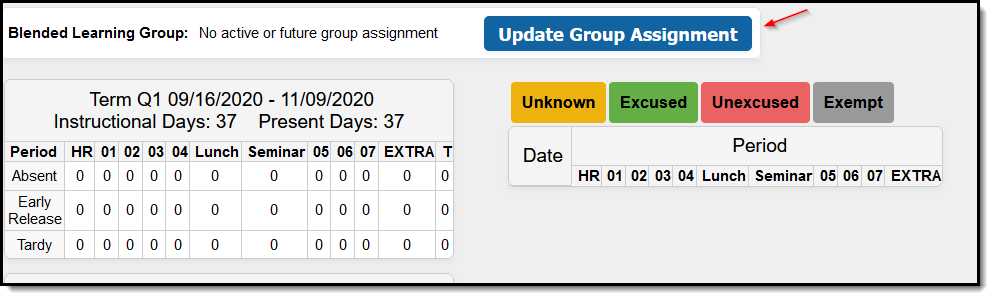 Screenshot of Updating Group Assignment.