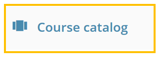 Screenshot of the Course Catalog menu item.