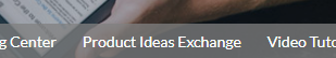 Shows the Product Ideas Exchange menu item.