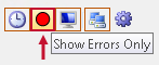 System Status toolbar Show Errors Only 