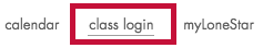Identifies class login link