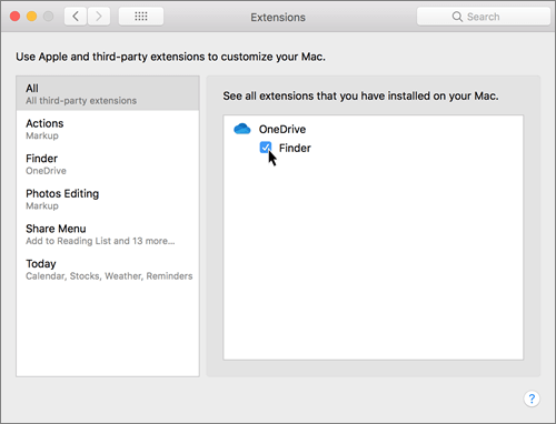 onedrive sync for mac not showing in menu bar