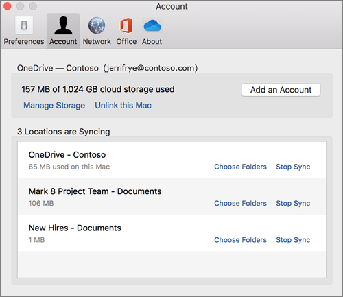 onedrive on mac keeps asking for folder locations