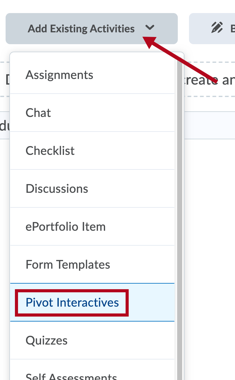 Identifies Pivot Interactives link