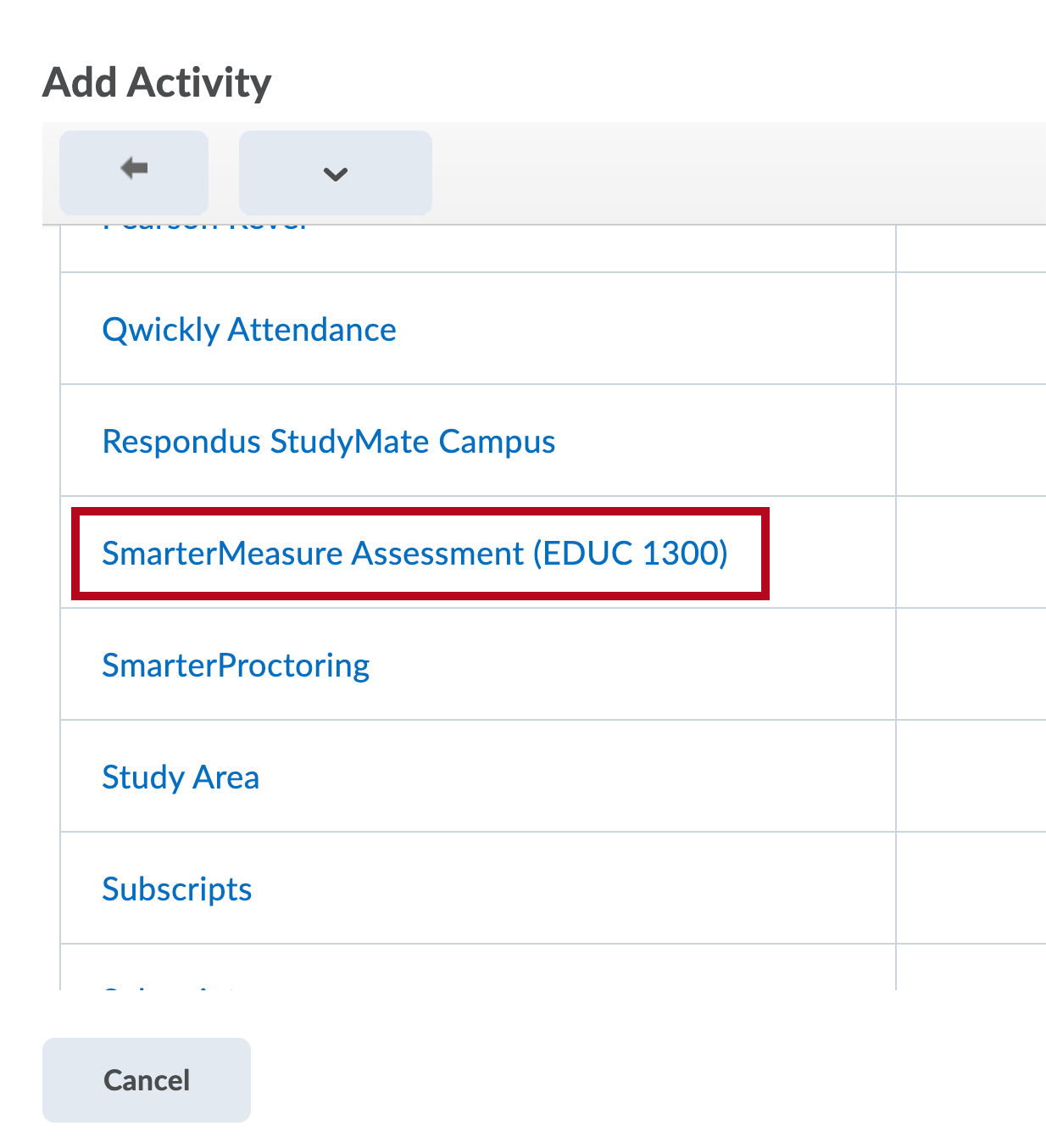 Identifies SmarterMeasure EDUC-1300