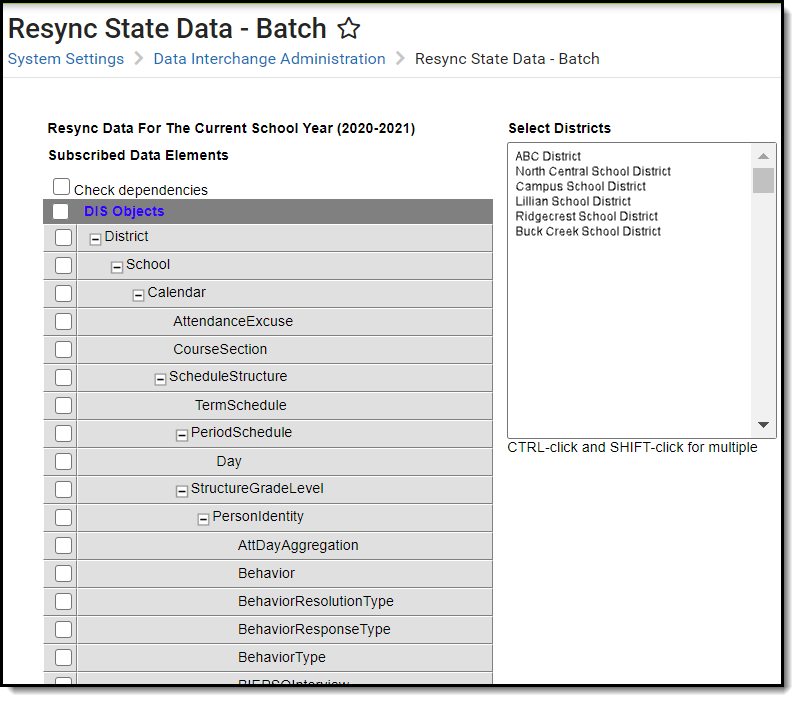 Screenshot of the Resync State Data Editor.