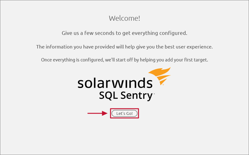 SolarWinds SQL Sentry Welcome Screen