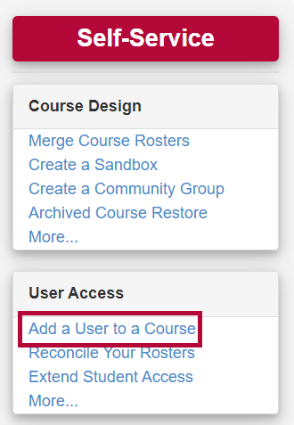 Identifies link to Add a User to a Course form