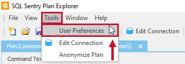 SQL Sentry Plan Explorer User Preferences Tools