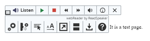Shows expanded toolbar