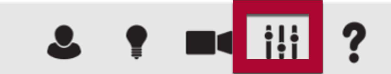 Audio control button on top right of RCP.