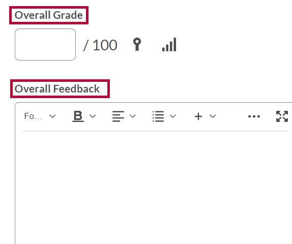 Identifies Overall Grade and Feedback