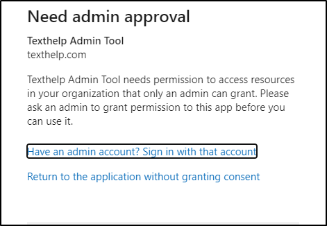 Read&Write needs admin approval screen