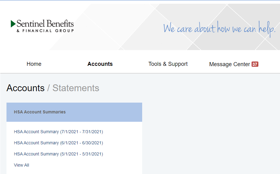 HSA Account Statements Participant Help Center