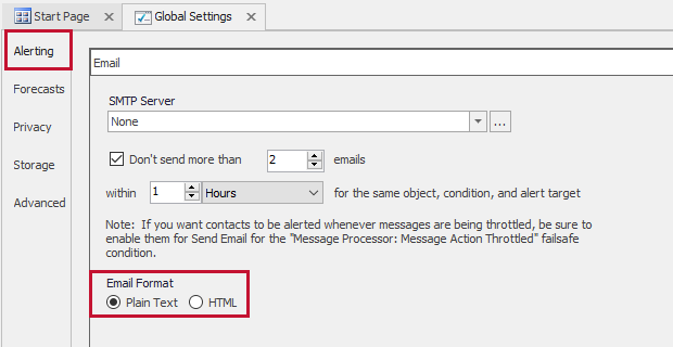 SQL Sentry Monitoring Service Settings Alerting Email Format