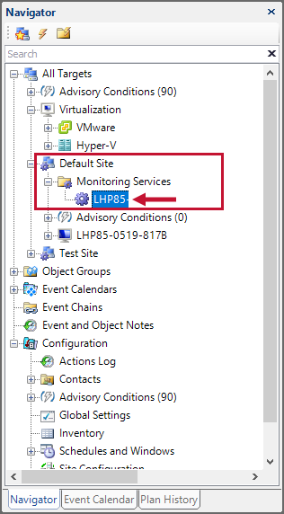 SQL Sentry Monitoring Services per Site