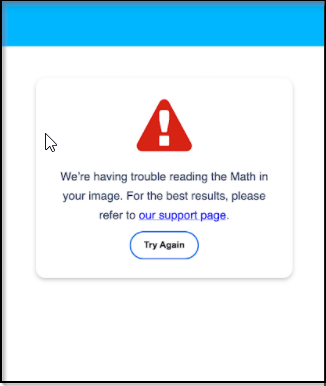 No math found error message
