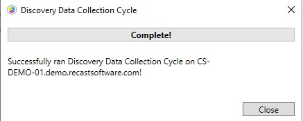 Discovery Data Collection Cycle ScreenShot