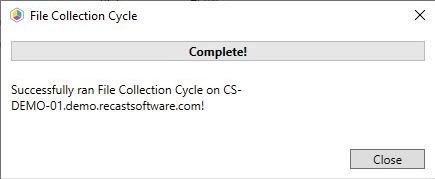 File Collection Cycle ScreenShot