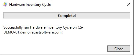 Hardware Inventory Cycle ScreenShot