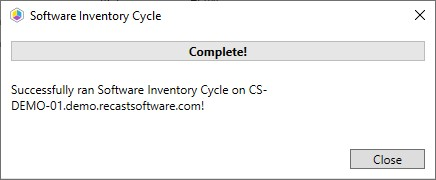 Software Inventory Cycle ScreenShot