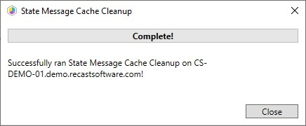 State Message Cache Cleanup ScreenShot