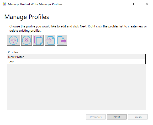 Unified Write Filter Manage Profiles ScreenShot