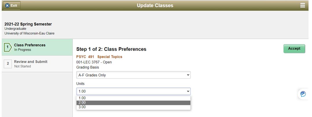 Class Preferences