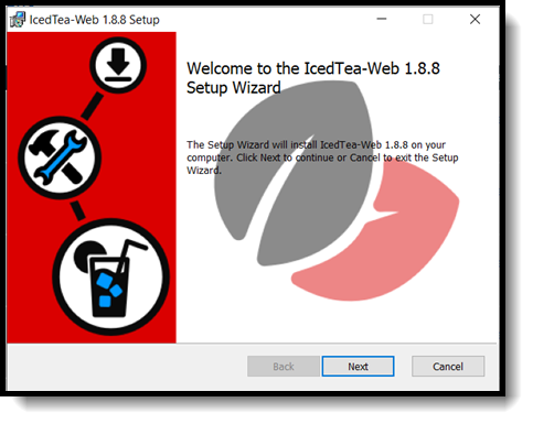 Screenshot of the IcedTea file install. 
