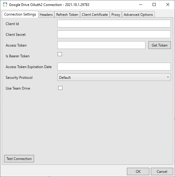Task Factory Google Drive OAuth2 Connection Manager
