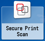 Secure Print Scan button